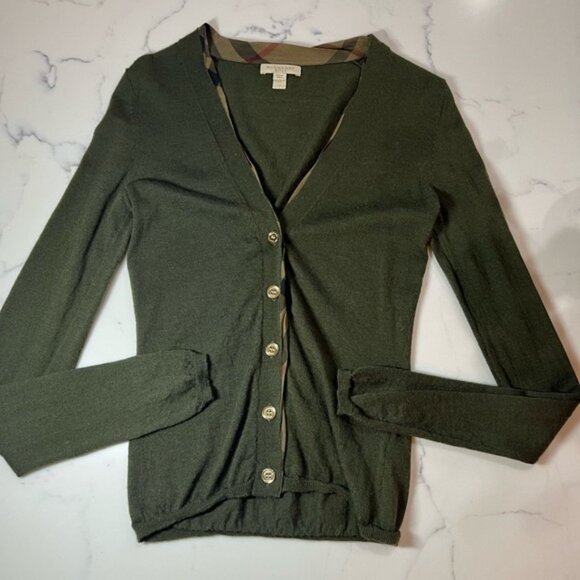 Burberry Brit 100% Fine Wool Merino wool cardigan size M. - Picture 1 of 5